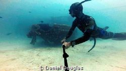 Freediving wreck @ Mabul Island, Malaysia by Daniel Douglas 